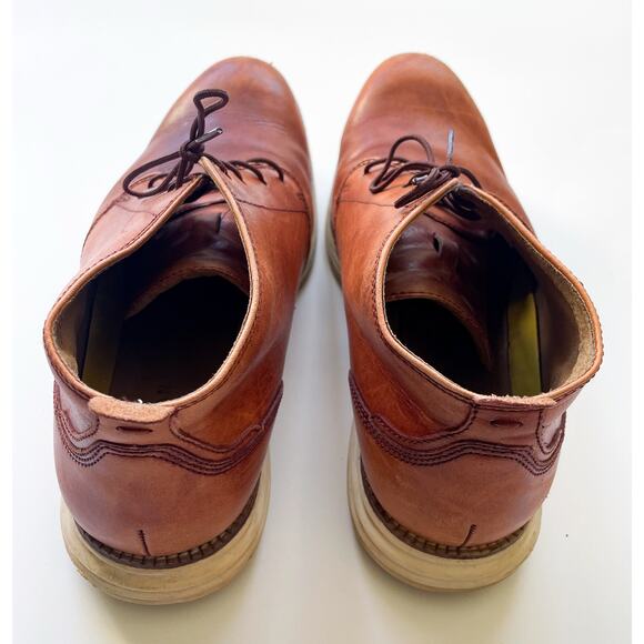 Men\'s Cole Haan Grand OS Brown Leather Casual Lace Up Boots Size 10 main image 7